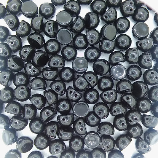 10 x CzechMate cabochons in Black