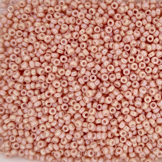 0596 - 10g Size 11/0 Miyuki seed beads in Opaque Salmon Lustre