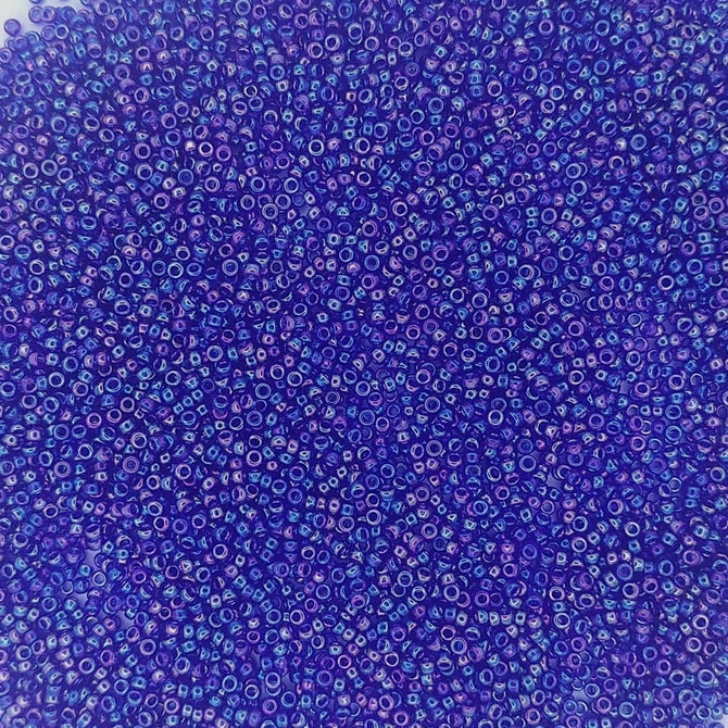 0177 - 5g Size 15/0 Miyuki seed beads in Transparent Cobalt AB