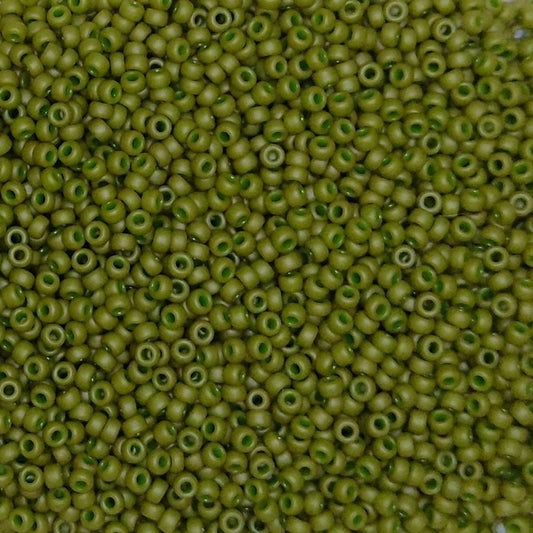 2049 - 50g Size 11/0 Miyuki seed beads in Special dyed Olive Green