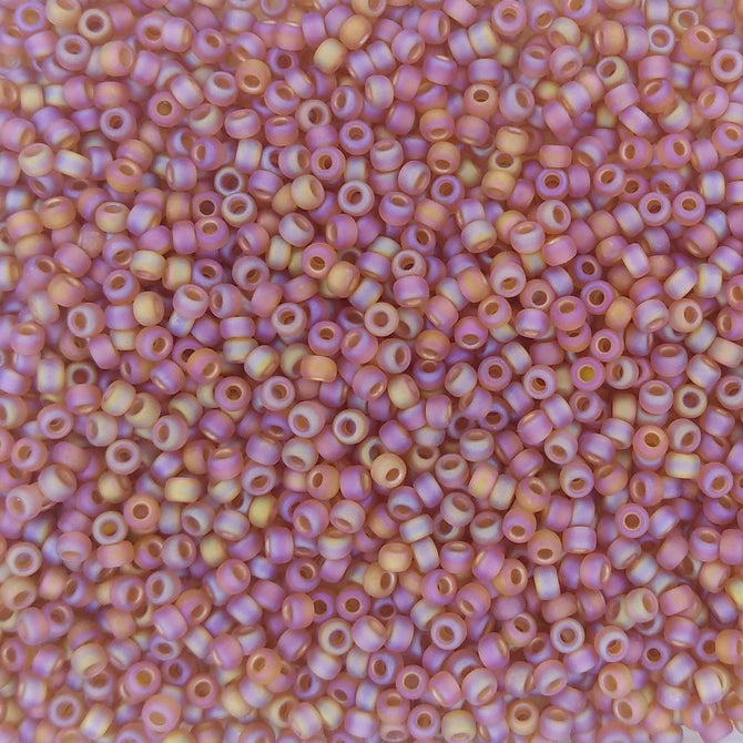 0133FR - 50g Size 11/0 Miyuki seed beads in Matt Transparent Topaz AB