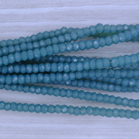 200 x 1mm Chinese cut beads in Seafoam Green