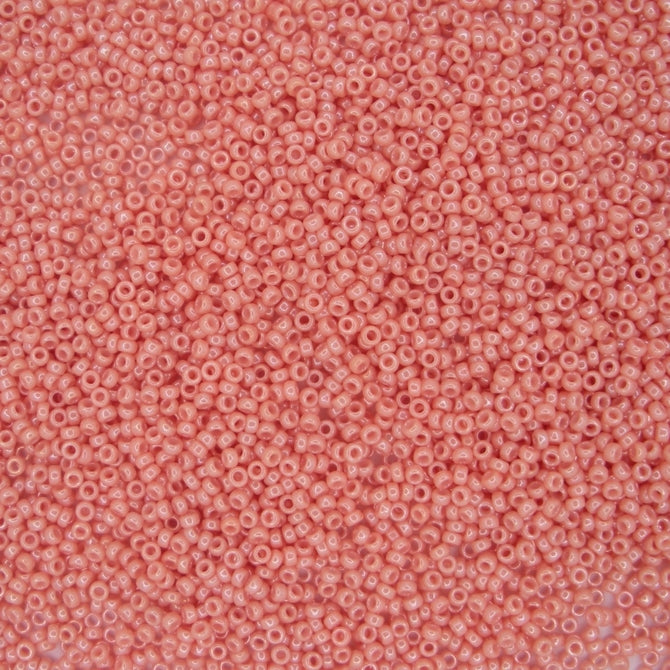 0429 - 5g Size 15/0 Miyuki seed beads in Opaque Salmon