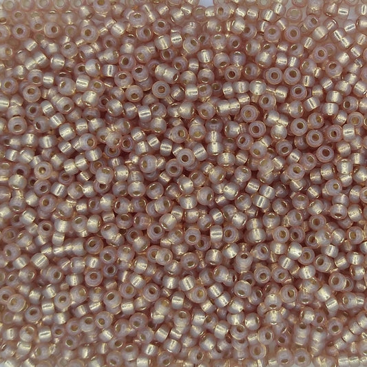 4243 - 10g Size 11/0 Miyuki seed beads in Duracoat Silver lined Gold Topaz