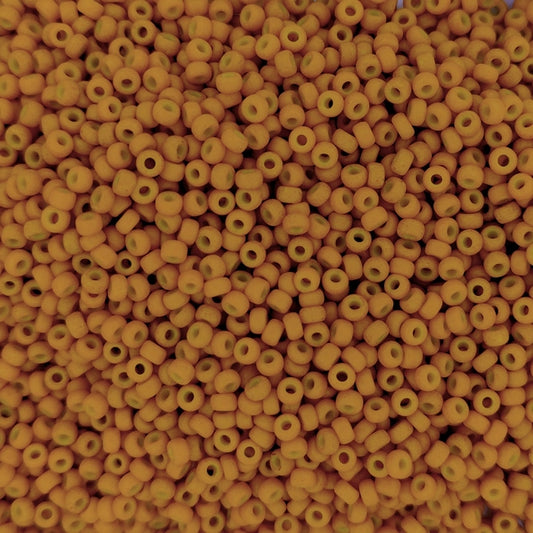 2041 - 10g Size 11/0 Miyuki seed beads in Matt Opaque Pale Pumpkin