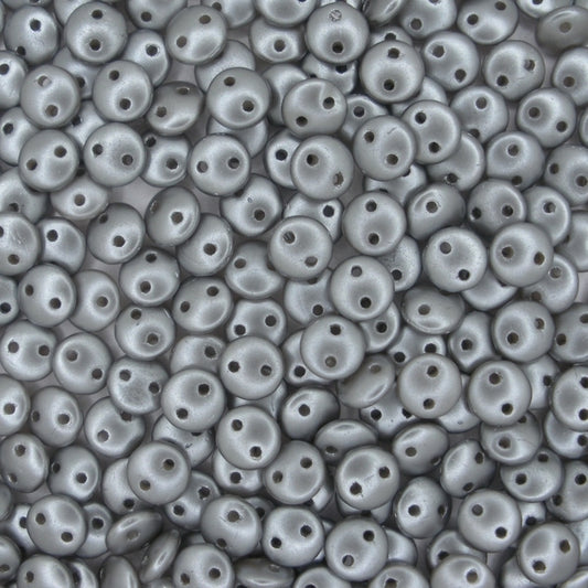 25 x CzechMate lentils in Pearl Coat Silver