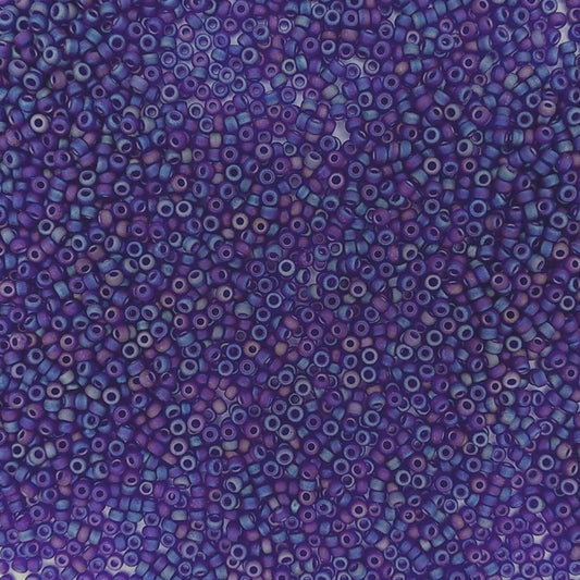 0151FR - 10g Size 11/0 Miyuki seed beads in Matt Cobalt AB
