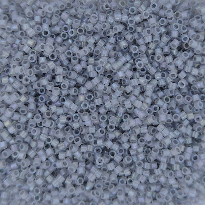 DB1770 - 5g Size 11/0 delicas in Sparkling Pewter lined Opal AB