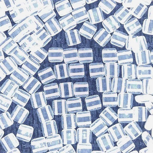 25 x 6mm Czech tiles in Crystal