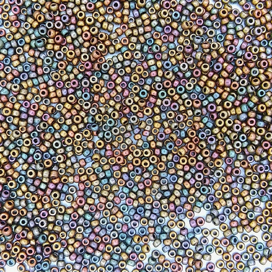 55120 - 10g Size 11/0 Miyuki seed beads in Purple Iris Gold