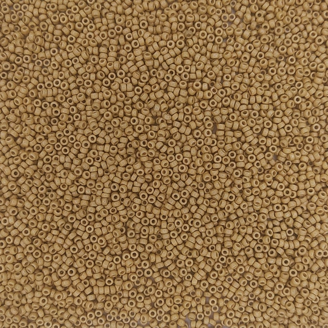 4202F - 5g Size 15/0 Miyuki seed beads in Matt Duracoat Galvanised Gold