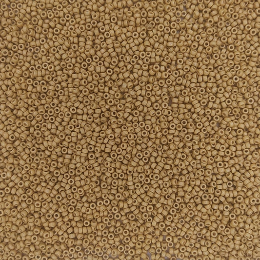 4202F - 5g Size 15/0 Miyuki seed beads in Matt Duracoat Galvanised Gold