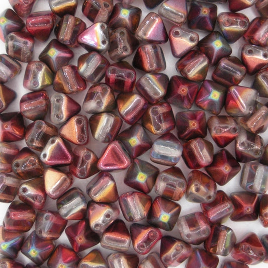 10 x 6mm pyramids in Magic Wine