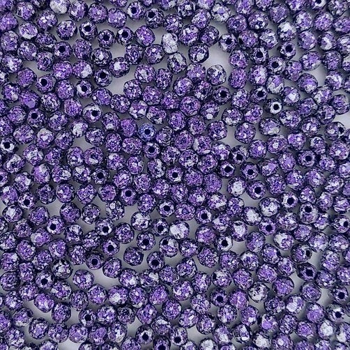 50 x 3mm faceted beads in Tweedy Violet