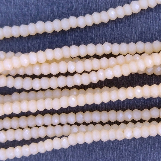 200 x 1mm Chinese cut beads in Cream White