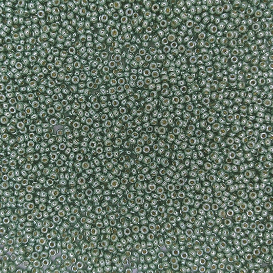 4216 - 10g Size 11/0 Miyuki seed beads in Duracoat Galvanised Sea Foam