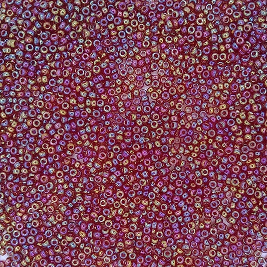 2461 - 10g Size 11/0 Miyuki seed beads in Transparent Siam Rainbow