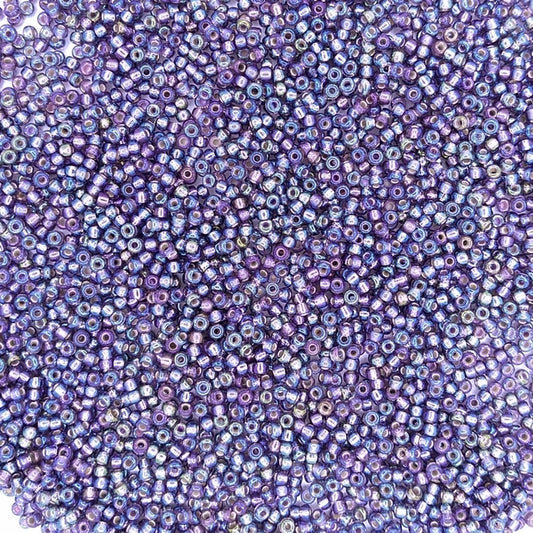 1024 - 10g Size 11/0 Miyuki seed beads in Silver lined Amethyst AB