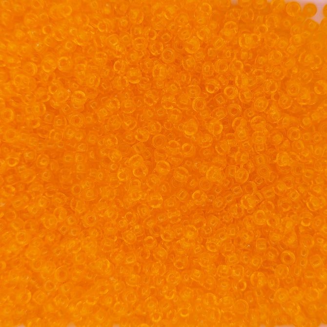 0137 - 50g Size 11/0 Miyuki seed beads in Transparent Light Orange