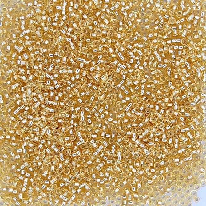 0003 - 5g Size 15/0 Miyuki seed beads in Silver lined Gold