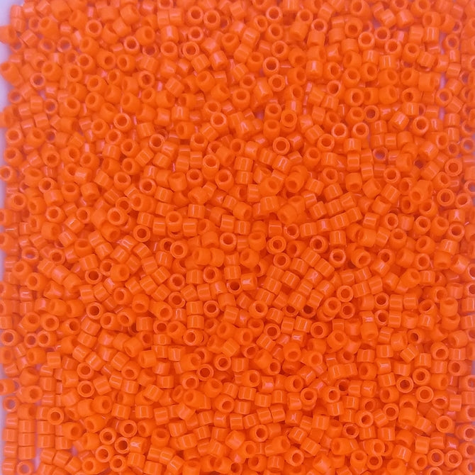 DB0722 - 1g Size 11/0 delicas in Opaque Orange