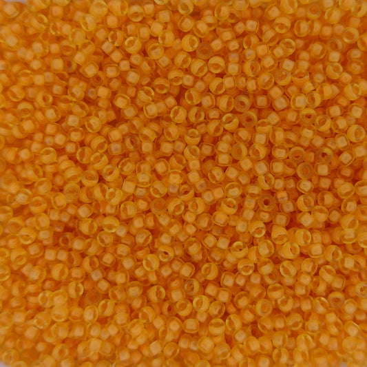 1937 - 10g Size 11/0 Miyuki seed beads in SF Apricot lined Light Topaz