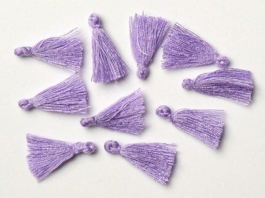 Pair of 1.7cm Cotton tassels in Lila