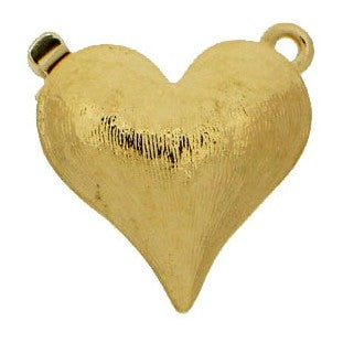 Claspgarten Gold heart clasp with 1 row 14118 - 17mm