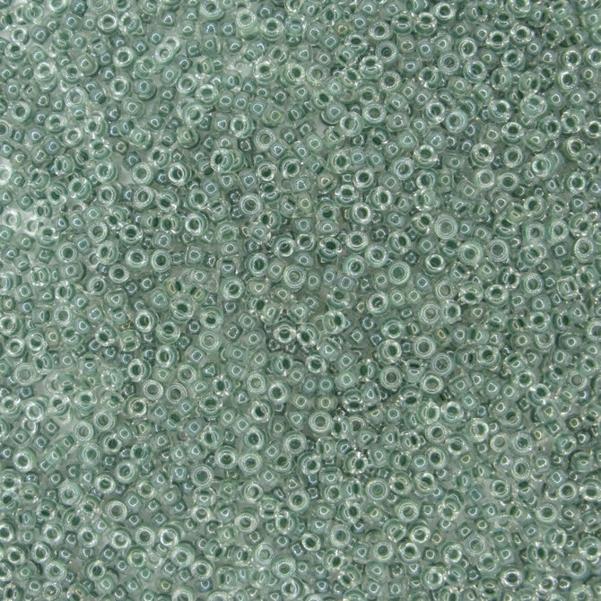 0217 - 10g Size 11/0 Miyuki seed beads in Forest Green lined Crystal