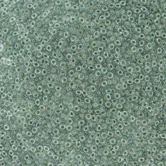 0217 - 10g Size 11/0 Miyuki seed beads in Forest Green lined Crystal