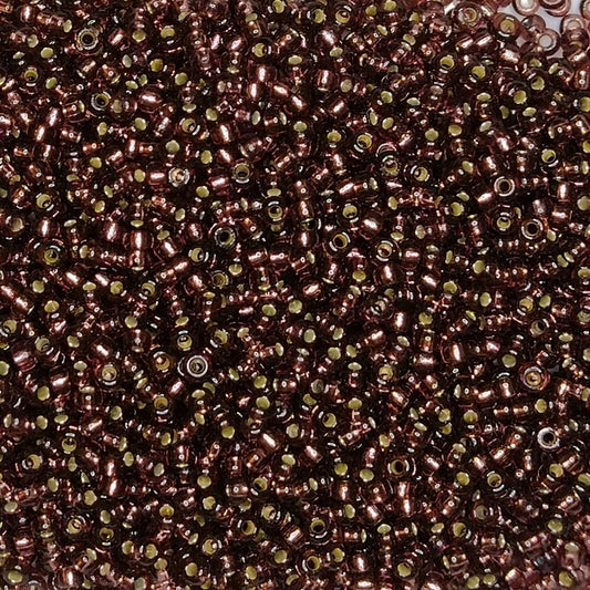 4280 - 50g Size 11/0 Miyuki seed beads in Duracoat Silver lined Plum