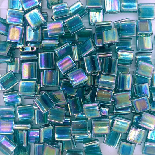 TL2458 - 5g Tila beads in Transparent Teal AB
