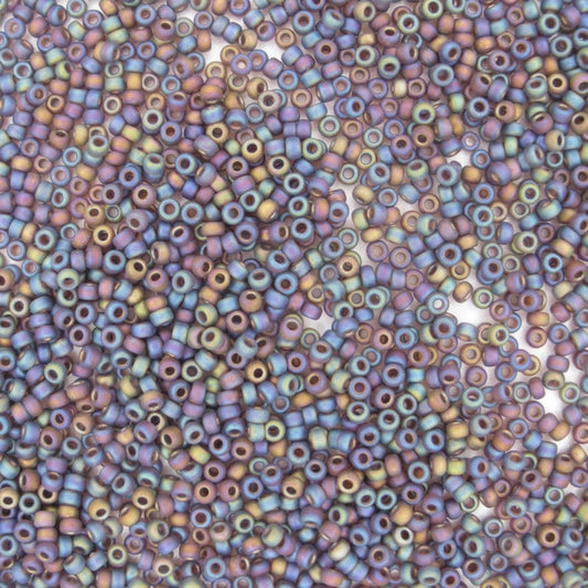 0135FR - 10g Size 11/0 Miyuki seed beads in Matt Brown AB