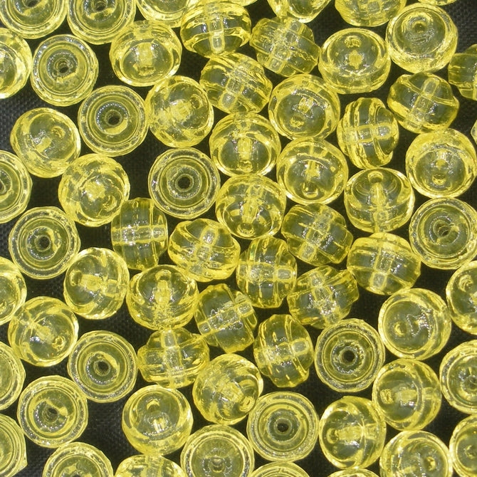 15 x 5mm shaped beads in Yellow (1950s)