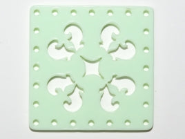 30mm Square Laser Cut Cabochon in Mint Green