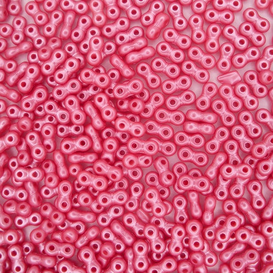 5g x 6mm Infinity beads in Pastel Light Coral Pink