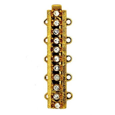 Claspgarten Gold clasp with 5 rows 13445 - 30x6mm