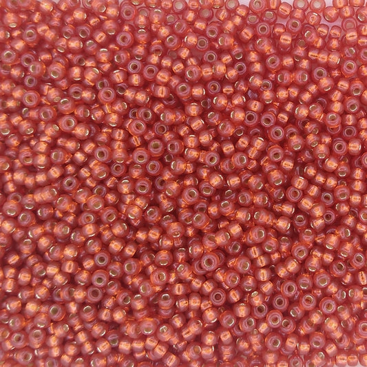 4234 - 10g Size 11/0 Miyuki seed beads in Duracoat Silver lined Watermelon