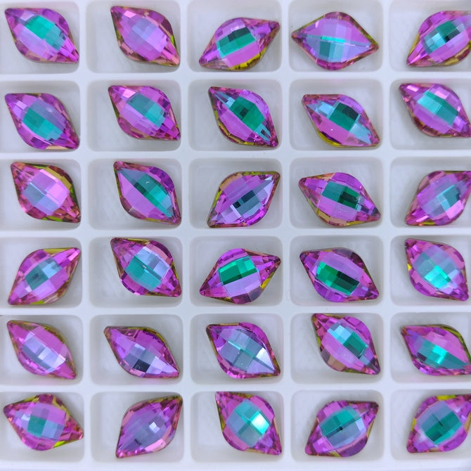 14x9mm Lemon Fancy Stone in Crystal Heliotrope (Aurora)