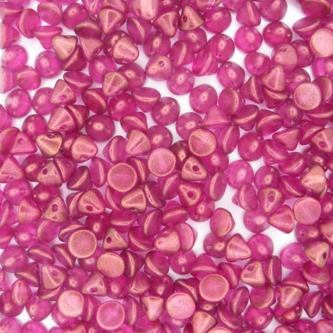 25 x Button beads in GT French Rose