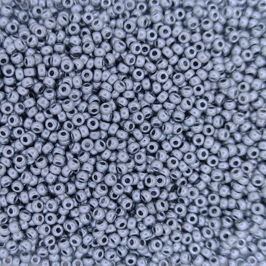 4587 - 10g Size 11/0 Miyuki seed beads in Aluminium Silver