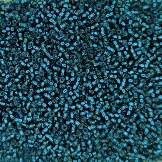 1425 - 25g Size 15/0 Miyuki seed beads in Silver lined Blue Zircon