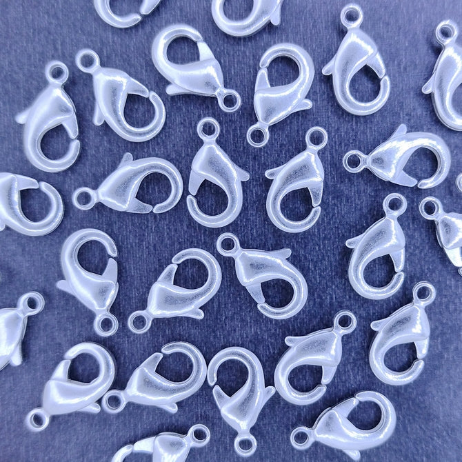 5 x 12mm Lobster Clasps in Silver (UK Production)