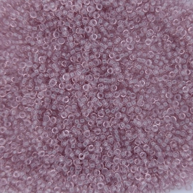 0142 - 5g Size 15/0 Miyuki seed beads in Transparent Smoky Amethyst