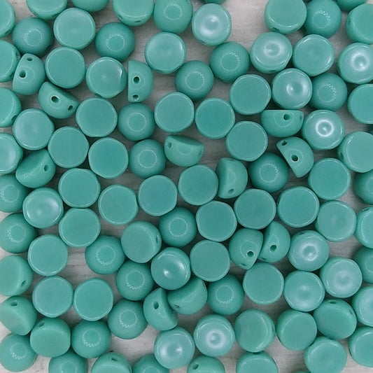 10 x 2 hole cabochon in Jade (6mm)