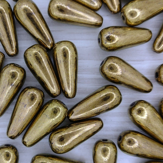 Pair of 20x9mm drops in Bronze