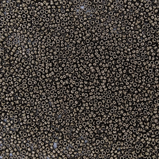 0457 - 5g Size 15/0 Miyuki seed beads in Metallic Dark Bronze