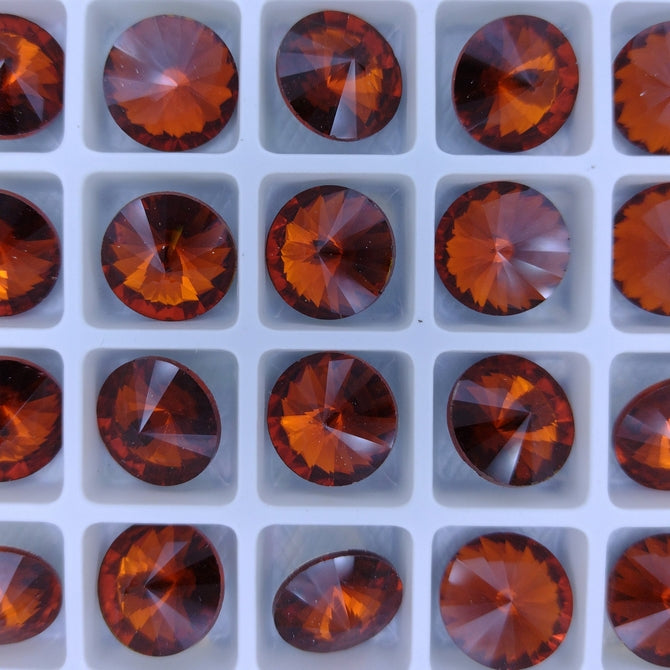 14mm rivoli in Tangerine (Aurora)