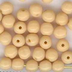 40 x 4mm round beads in Caramel (1970s)