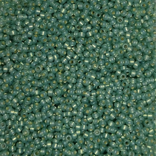 4241 - 10g Size 11/0 Miyuki seed beads in Duracoat Silver lined Dark Mint